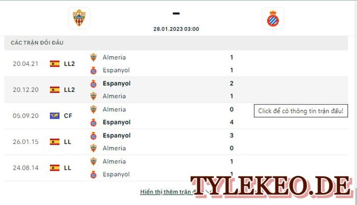Almeria vs Espanyol